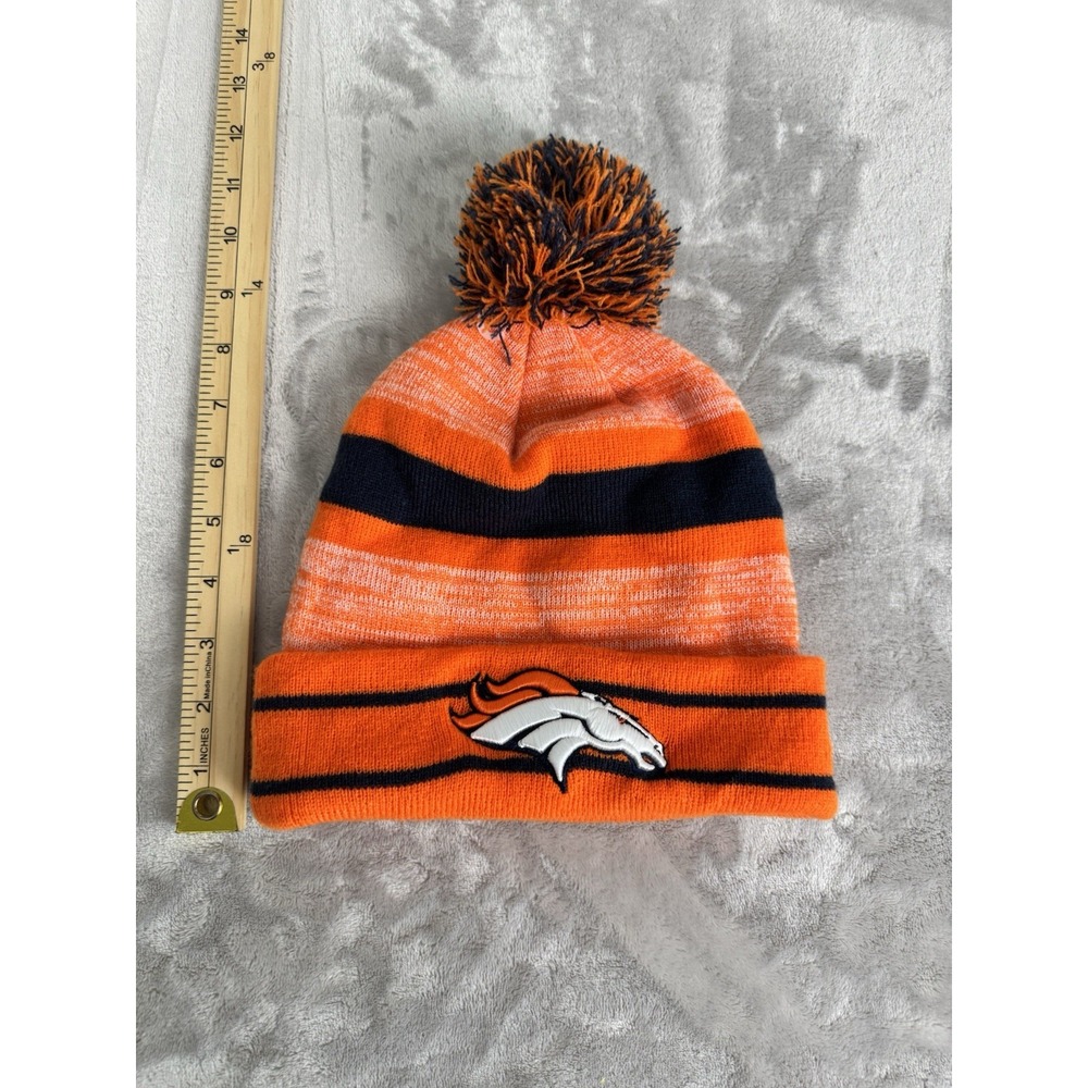 NFL Denver Broncos Cuff Pom Knit Hat Beanie Stocking Winter